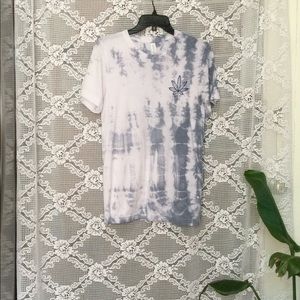 Canvas Tie Dye Weed Shirt Size S